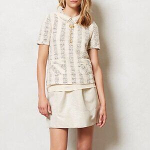 Anthropologie Ganni Cressida Shimmery Mini Skirt Size small